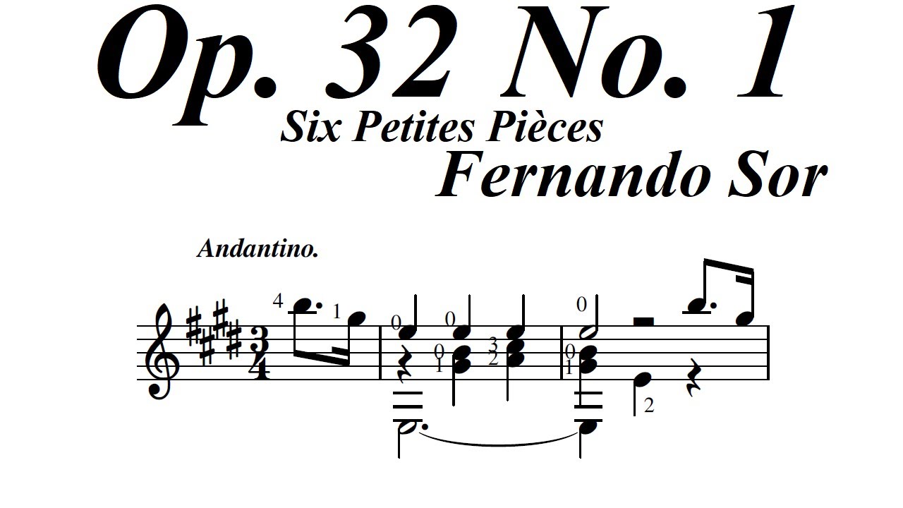 Fernando Sor Op. 32 No. 1 Andantino