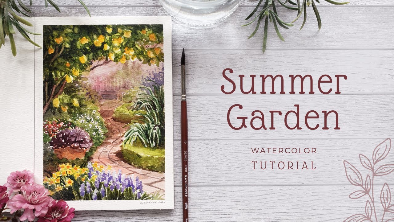 Summer Garden Watercolor Tutorial