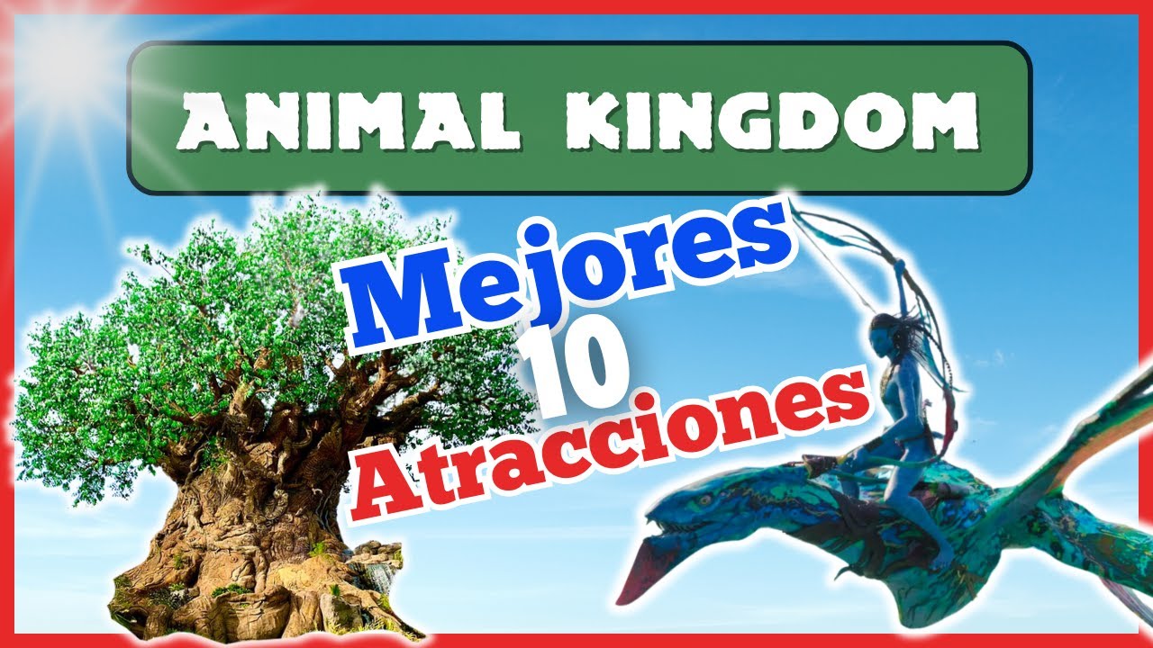TOP 10 Mejores Atracciones en Animal Kingdom 🌿🦁 | Disney World Orlando