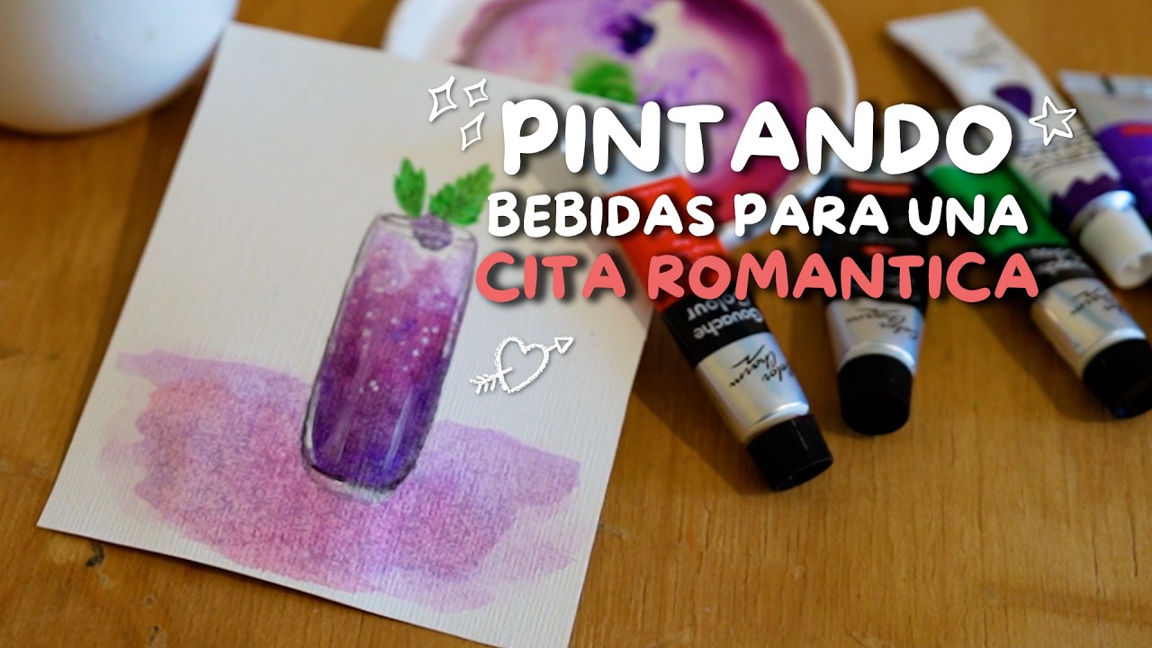 Pintando bebidas para una cita romántica🎀🫶🏻💌💓