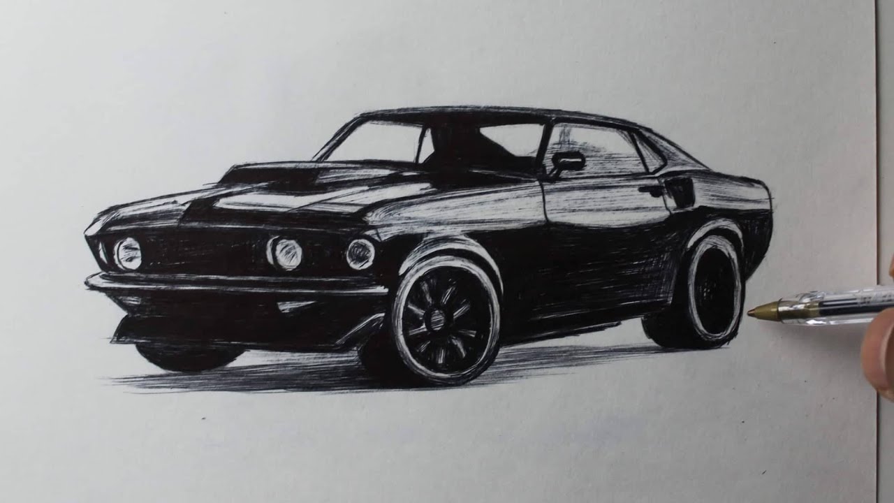 Como desenhar um Carro: Ford Mustang
