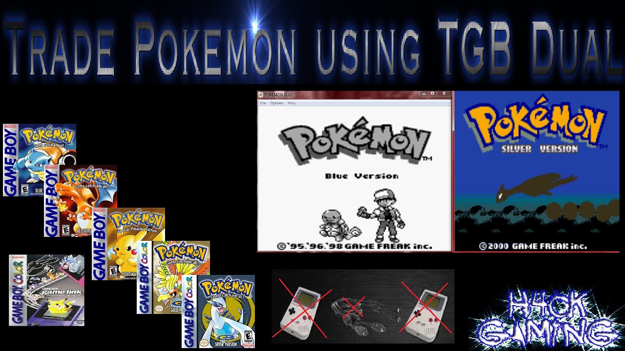 Trade Pokemon in Red/Blue/Yellow/Silver/Gold using TGB Dual