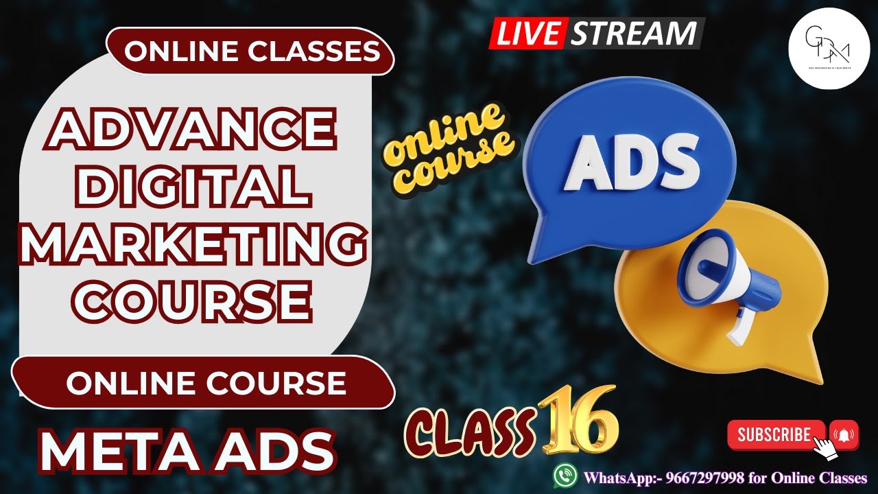 Meta ads l How to run meta ads l Class 16 l Advance digital marketing course l GDMA