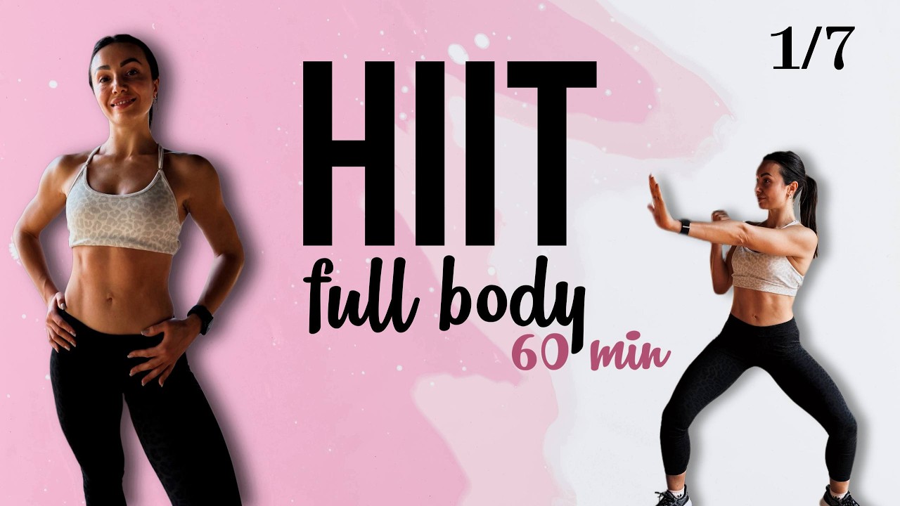 60 MIN FULL BODY HIIT CARDIO — FAT BURN CHALLENGE (NO EQUIPMENT)