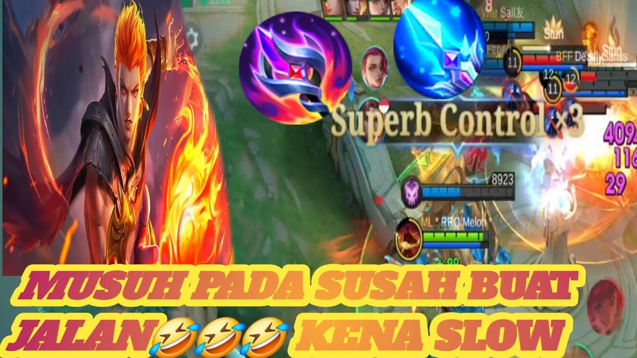 VALIR GAMEPLAY SLOWMOTION MUSUH SAMPAI SUSAH BUAT JALAN 🤣🤣🤣 SOLO RANK MOBILE LEGENDS 