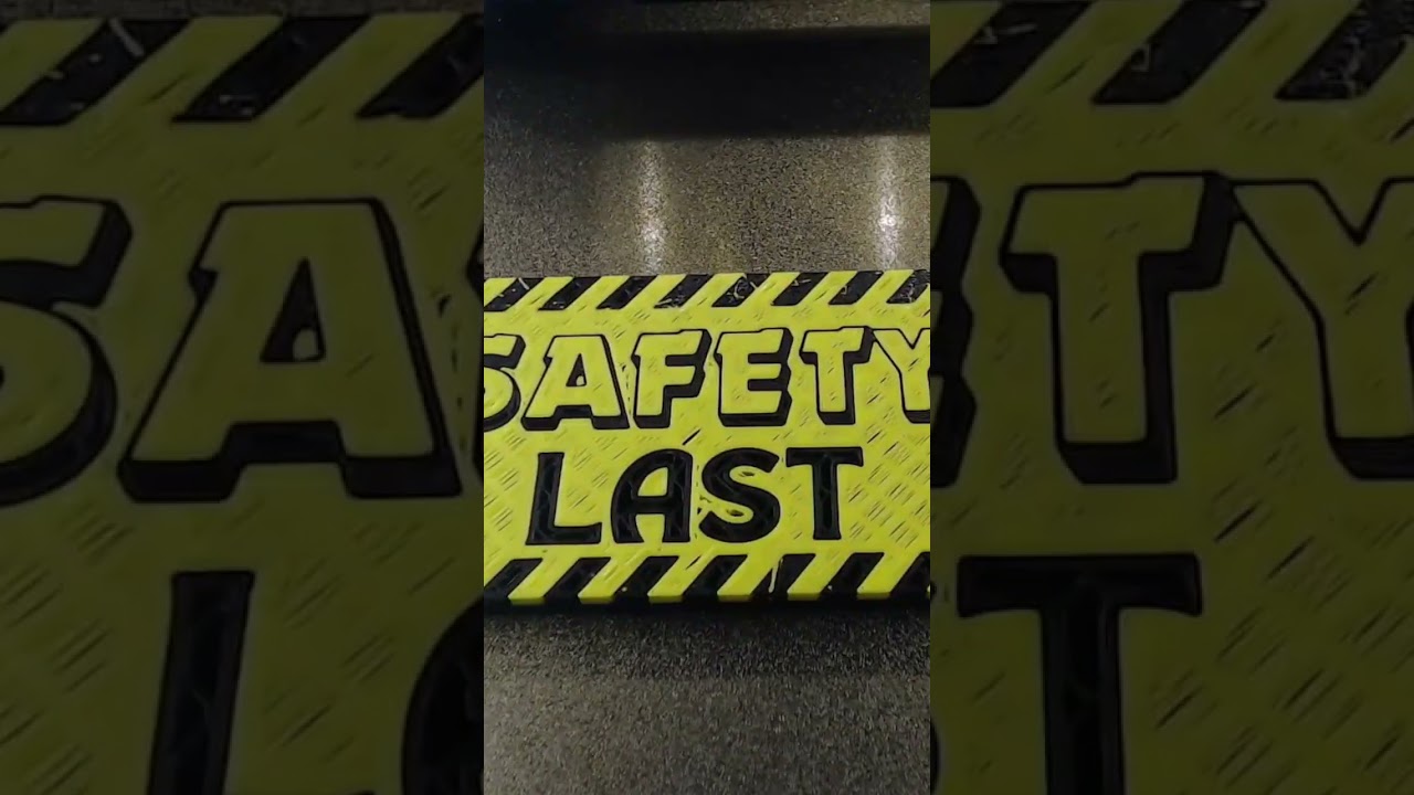 Let's Print: Safety Last Magnet #safety #osha #bluecollar #workhumor #3dprinting #magnet