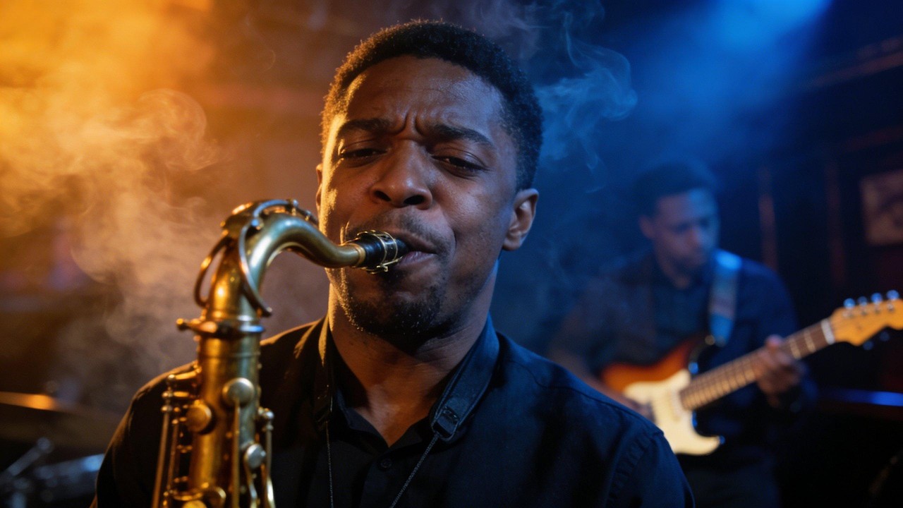 Blues Groove in Motion – Guitar & Tenor Sax Jam