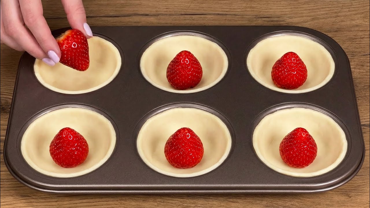 Das perfekte Dessert aus Blätterteig und Erdbeeren, ich habe alle Gäste überrascht!