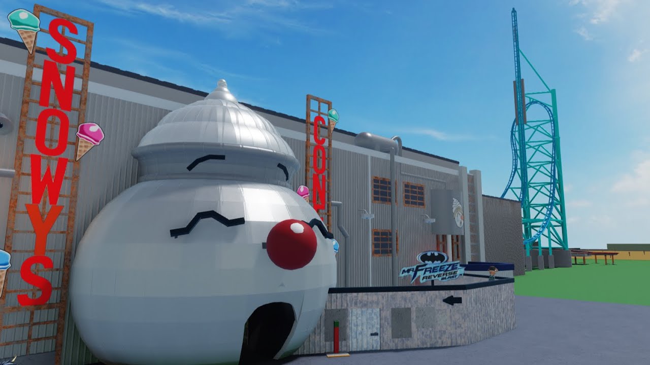 Mr Freeze Reverse Blast - Six Flags Over Texas | Theme Park Tycoon 2 Roblox
