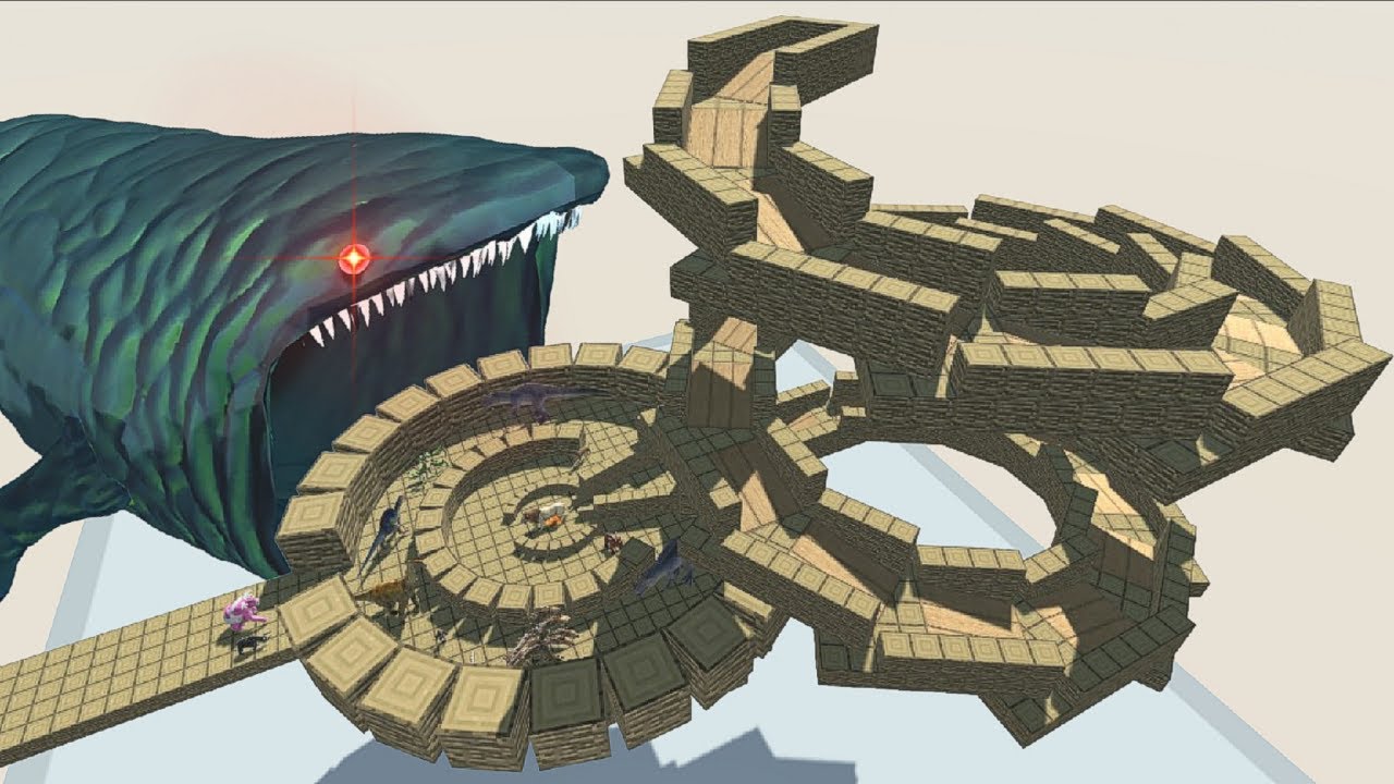 GIGANOTOSAURUS RUN IN NEW CROP CIRCLE SPIRAL WOOD MAZE - BLOOP NEED UNLOCK - ARBS
