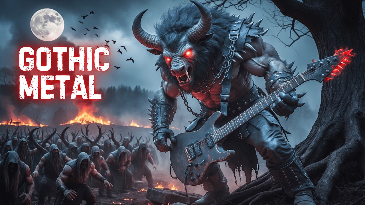 Dark Gothic Metal 1 Hour 🔥 Demon Bison Guitar Ritual | Epic Gothic Metal Instrumental