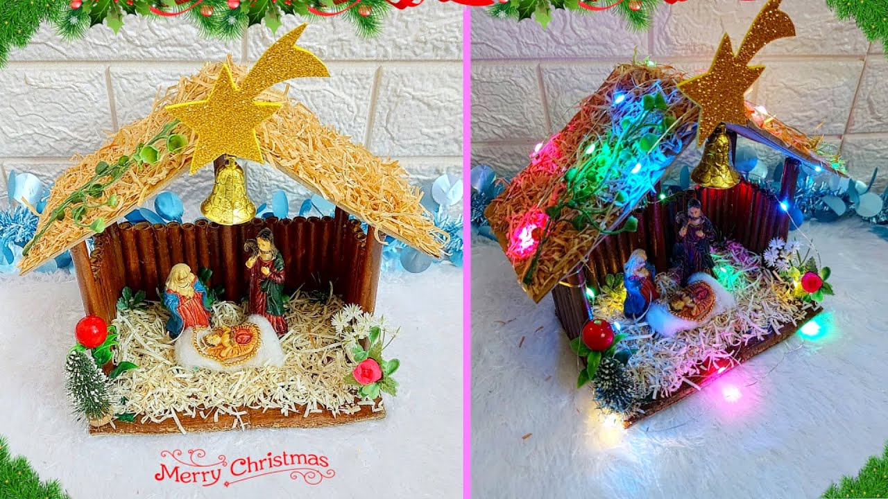 DIY Nativity Scene making idea for Christmas Decoration | Best out of waste Christmas craft idea🎄133