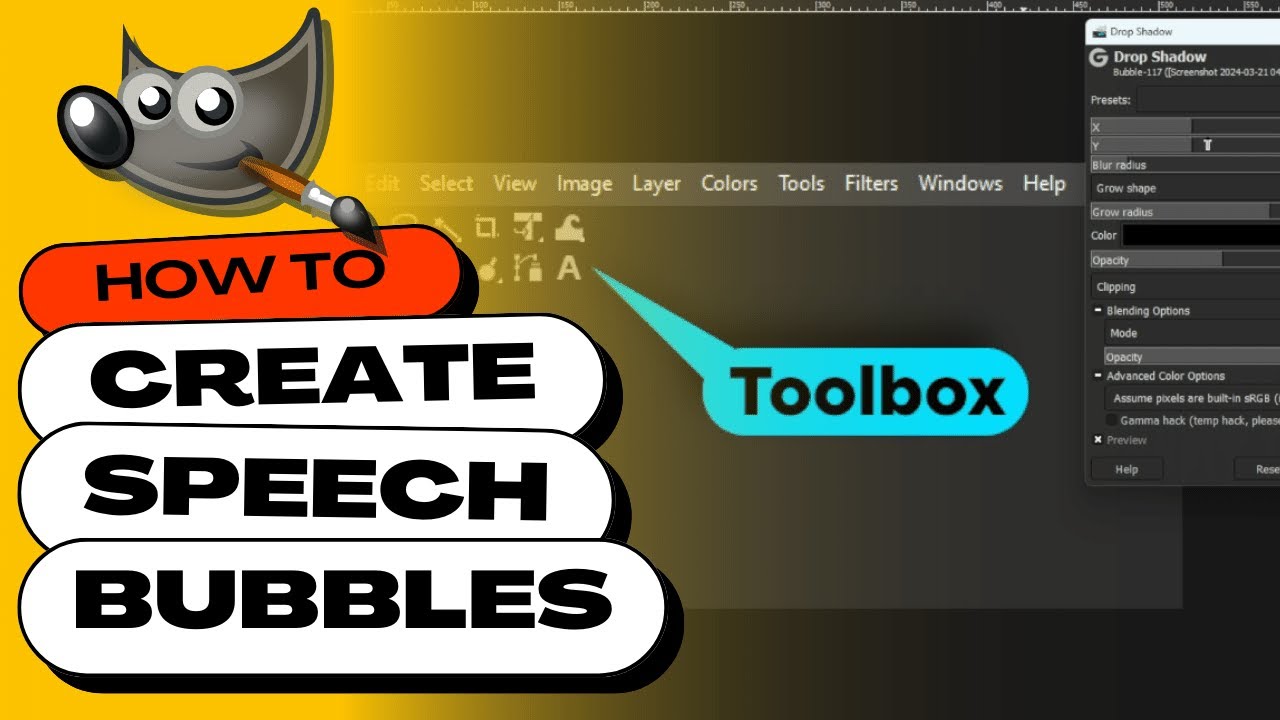 How to Create a Speech Bubble / Text Balloon in GIMP