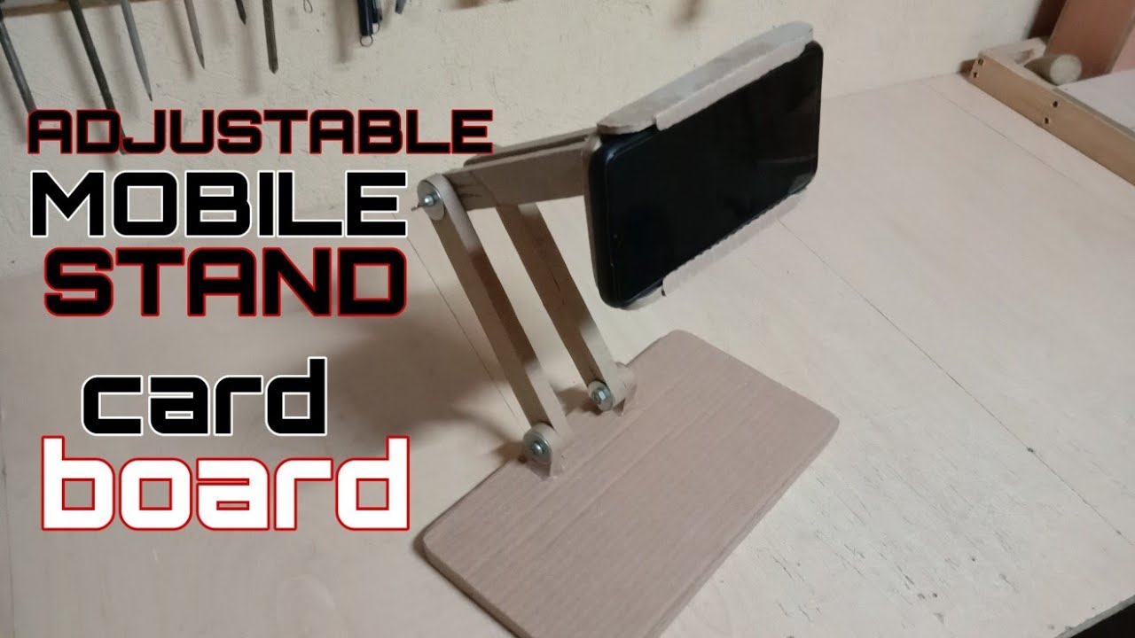 HOW TO MAKE ADJUSTABLE MOBILE STAND | D.I.Y. MOBILE STAND
