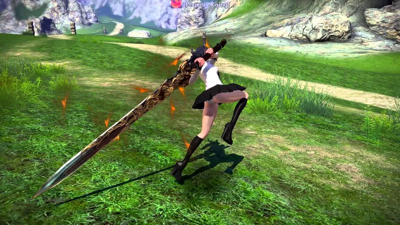 Tera Castanic Slayer Skills Animations [Super Slow motion]