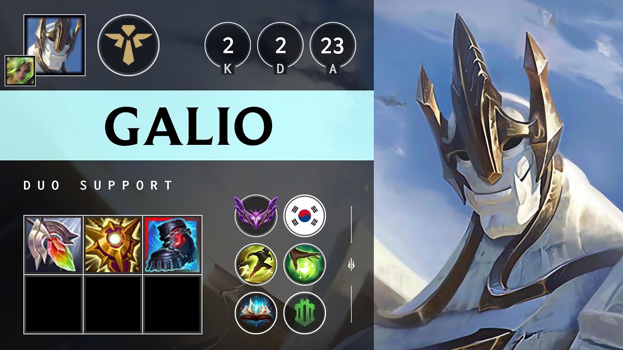 Galio Support vs Nautilus - KR Master Patch 25.21