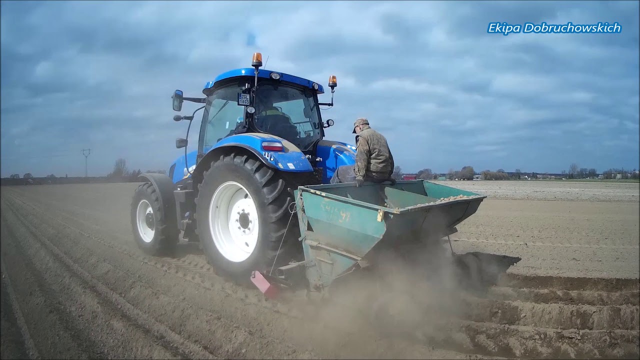 Sadzenie Ziemniaków 2019✓ New Holland T6.175 + Sadzarka S-211/1 Ekipa Dobruchowskich