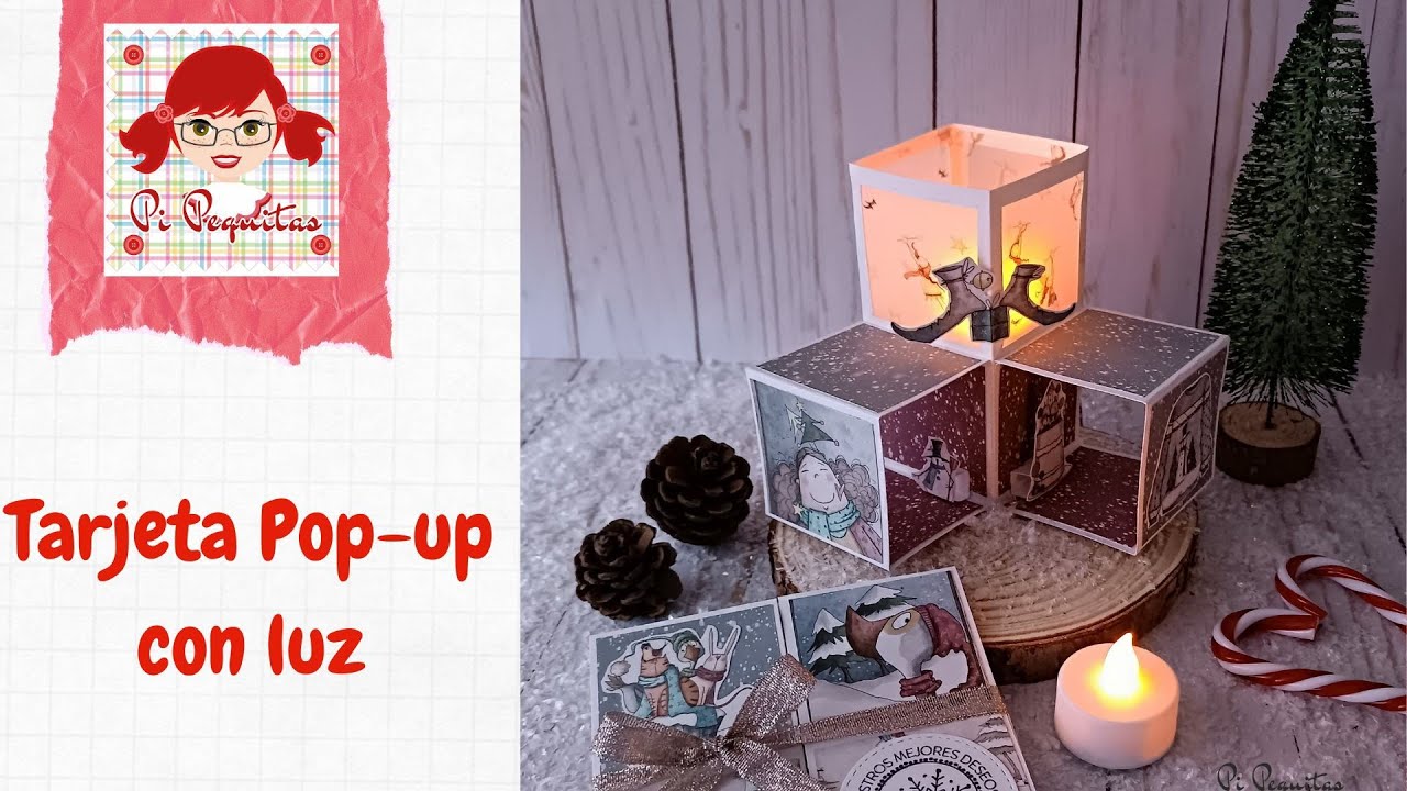 🔸 Tutorial 🔸Tarjeta Pop-up 3D con luz