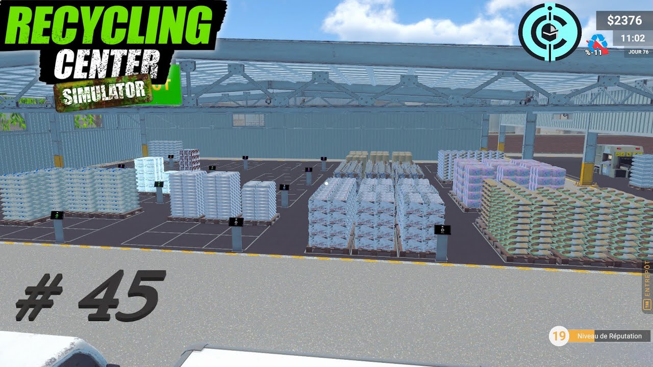 recycling center simulator #45 :Machines en marche, stock bien rempli  production au top.