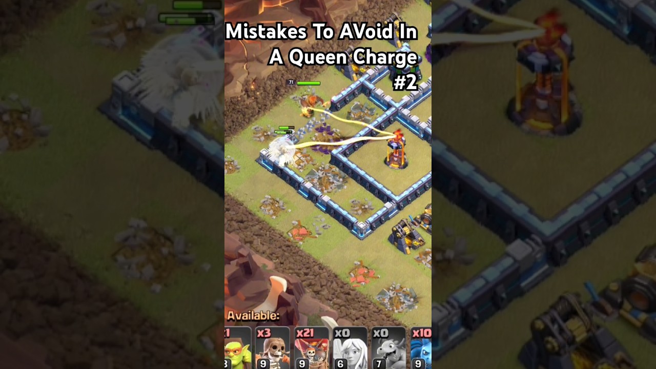 How To Do A Queen Charge. #clashofclans#coc#toptrending#queencharge#trendingshorts#3starattacks