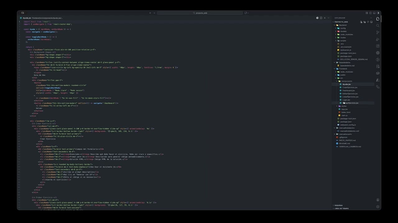 Video Proyecto Web ejercicios Html con IA