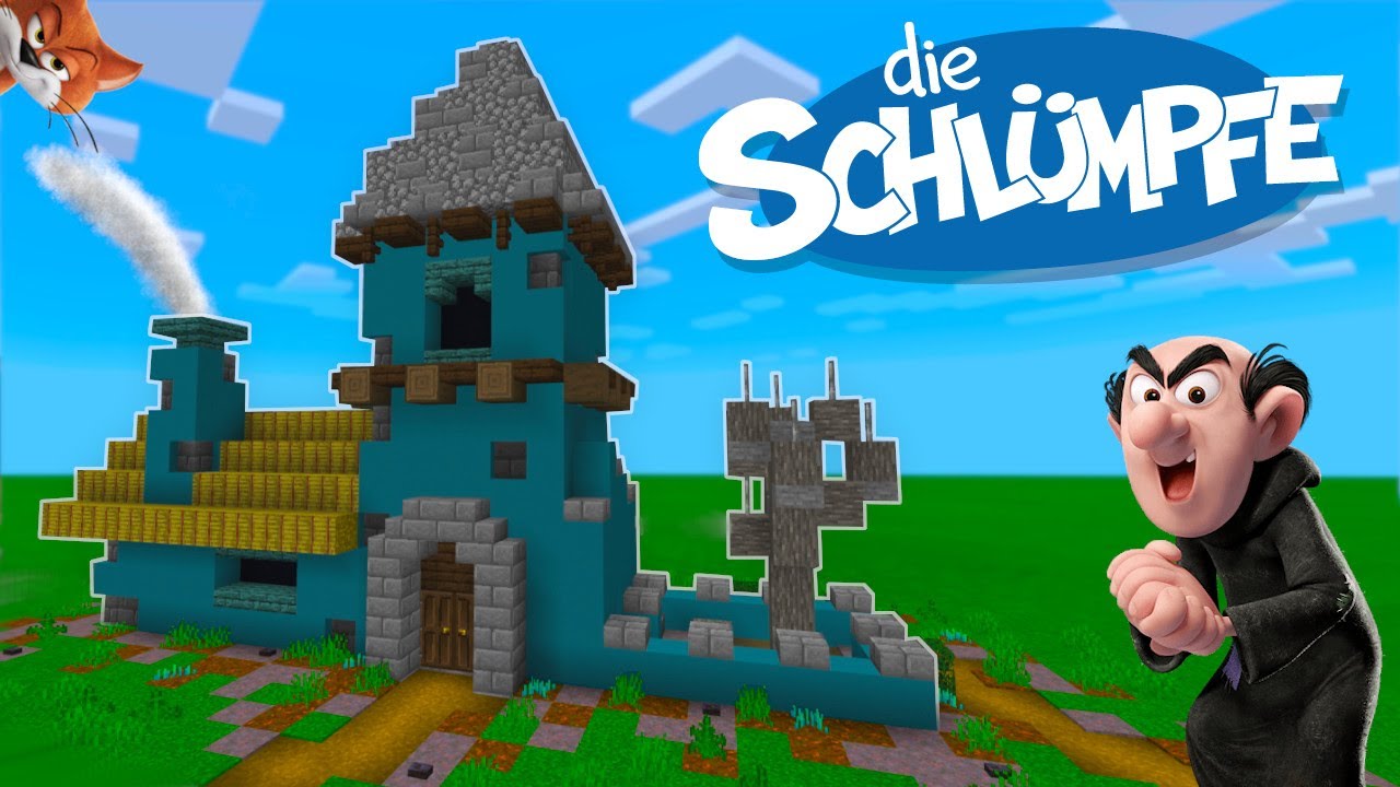 Minecraft Schlümpfe | Bauanleitung von Gargamel Haus (Xbox/PS4/PE/Bedrock)