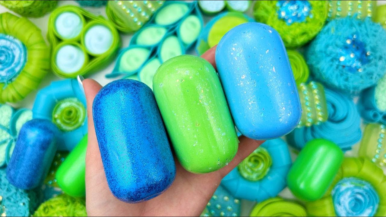 ASMR SOAP★Compilation set★Crushing soap★Cutting soap cubes★FOAM&GLITTER&STARCH★