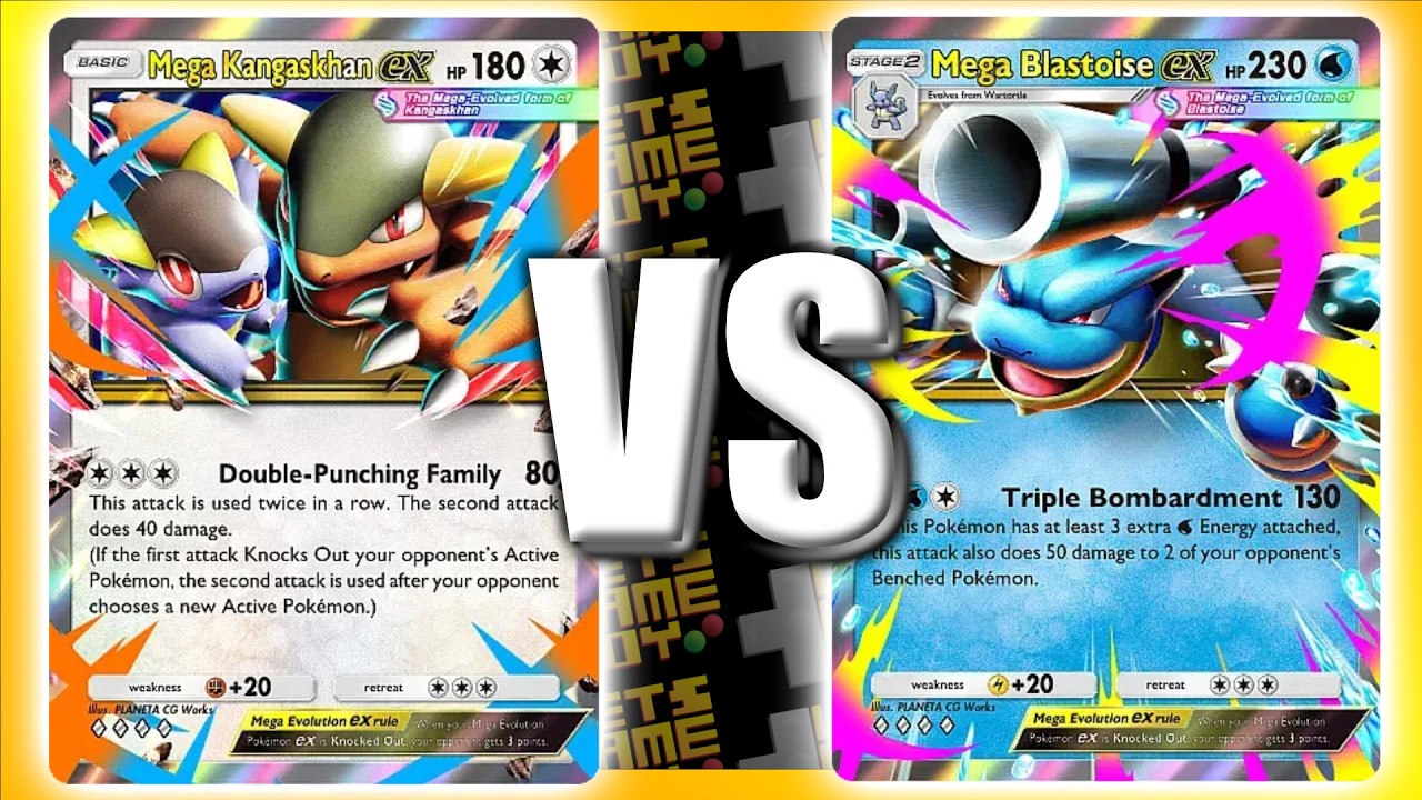 Pokemon Pocket: Mega Kangaskhan EX Deck VS Mega Blastoise EX Deck Full Battle