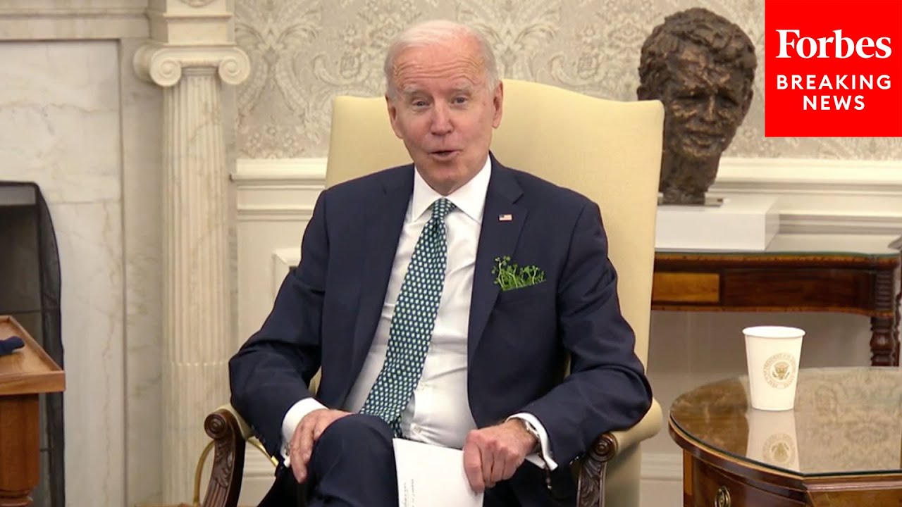 President Biden talks Irish heritage, US-Ireland relations in conversation with PM Miche&aacute;l Martin