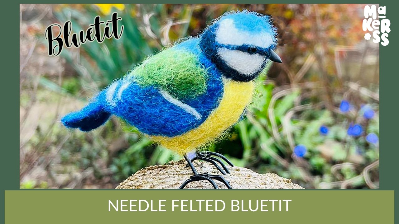 Making a Realistic Needle Felted Blue Tit