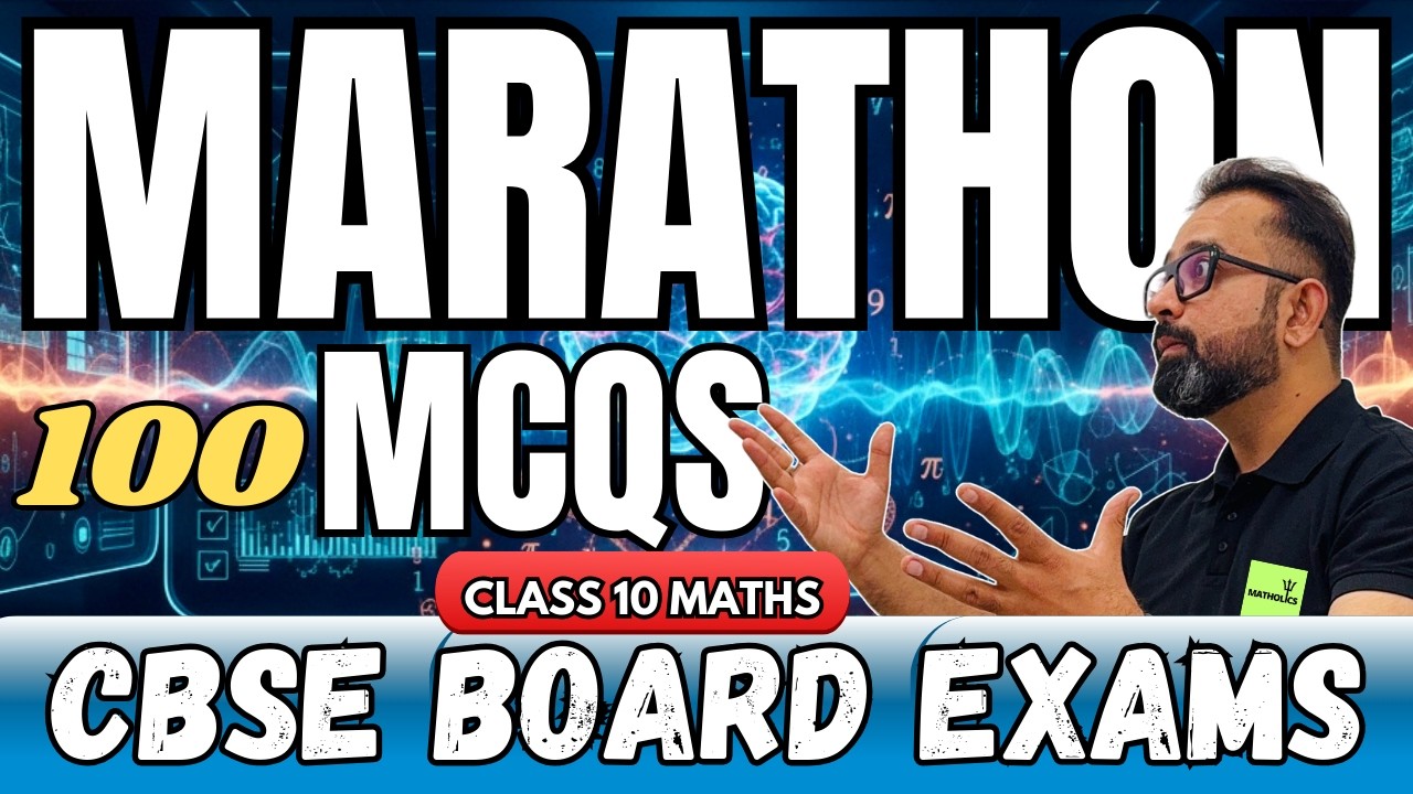 100 MCQs Marathon | Class 10th Maths Board Exam 2026 Revision by JP Sir Matholics #cbse #boardexam