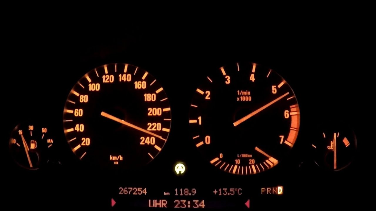 BMW 540i E39 Limousine - Acceleration Beschleunigung Autobahn 0-100 100-200 0-200