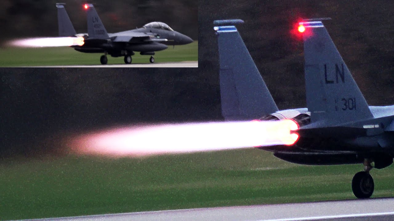 🔥 Glorious Pure F-15 Strike Eagle Sound On Takeoff at RAF Lakenheath