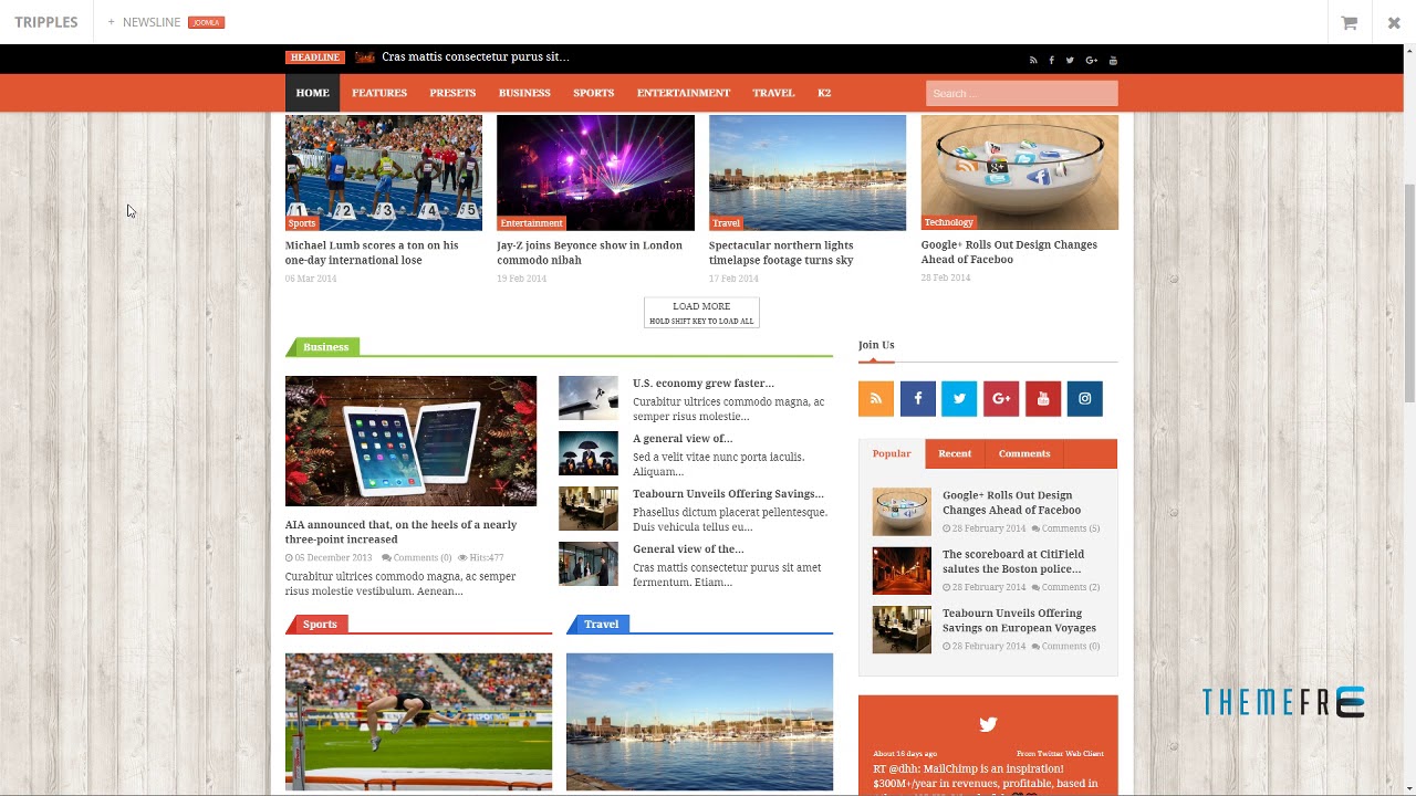 Newsline - Responsive Magazine Joomla Template        Triston Evan