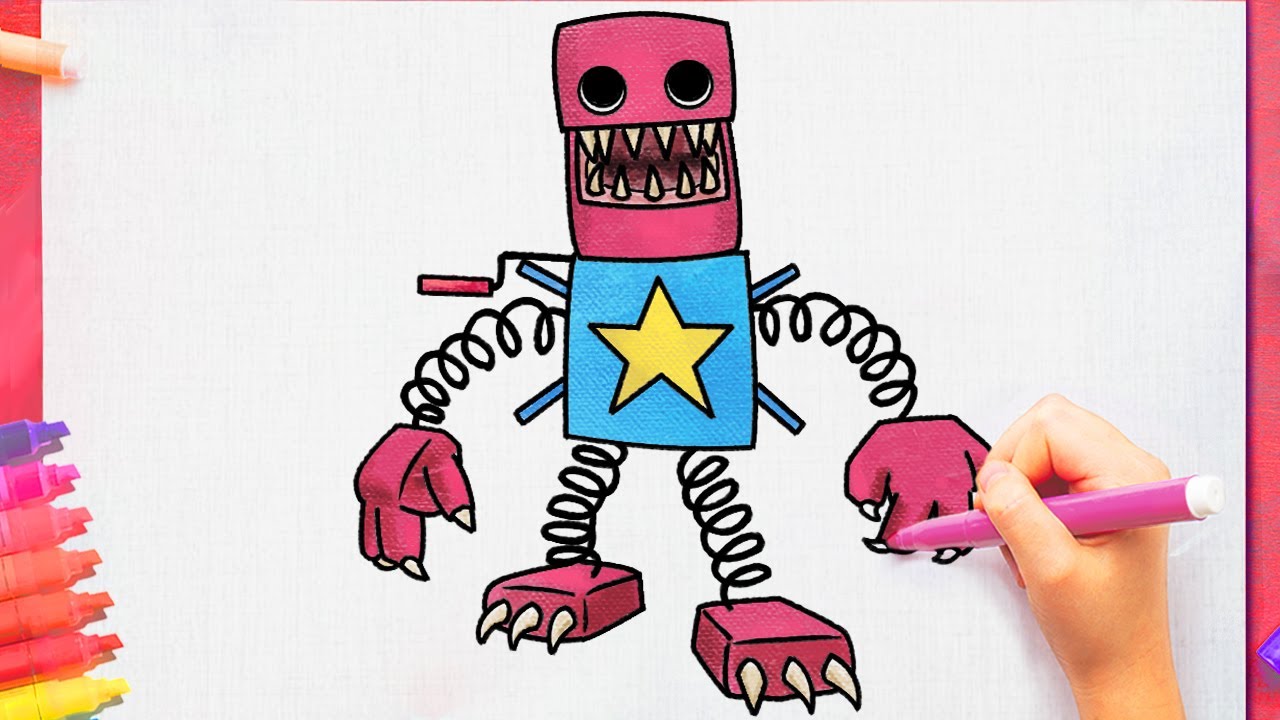 How to draw BOXY BOO - Poppy Playtime