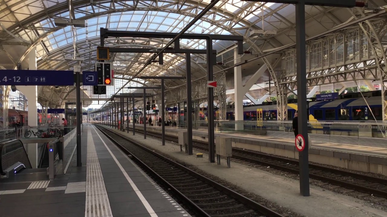 Arriving at Salzburg Hauptbahnhof (Main Station), Austria