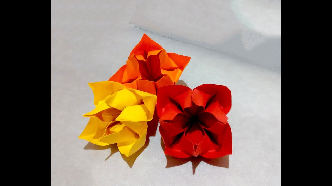 Bouquet for Christmas.  Origami Bunch of flowers for present. House decoration