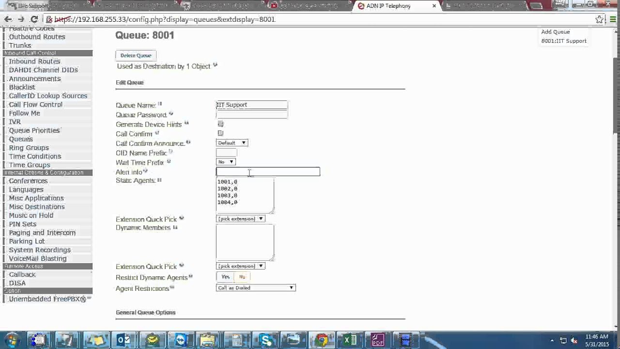 IIT Support Server Configuration