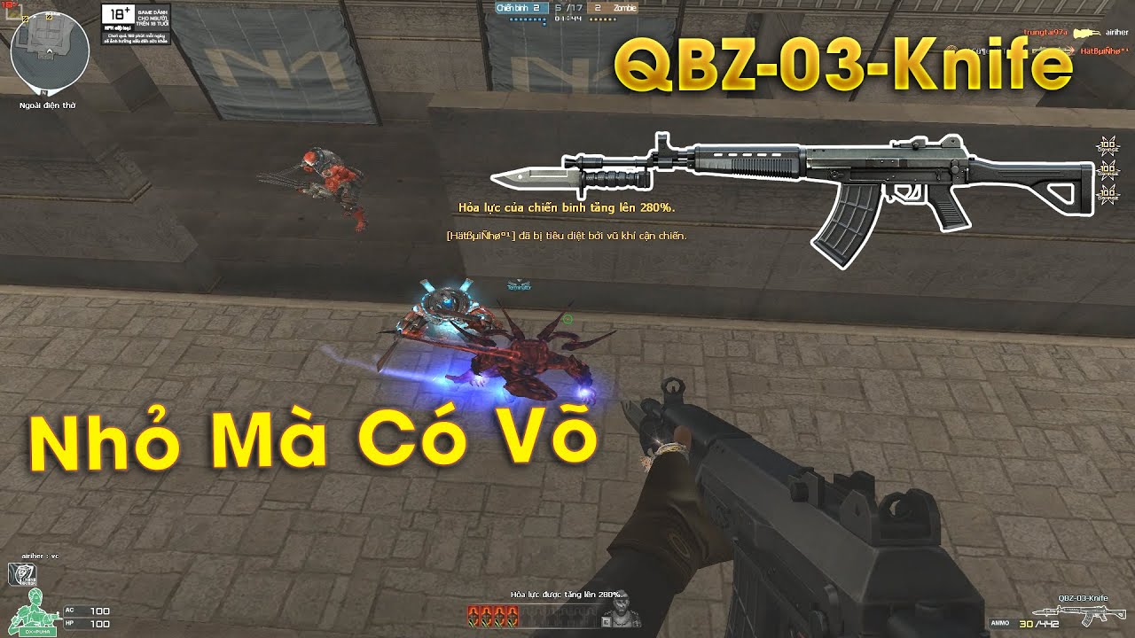 QBZ-03-Knife Chức Năng Chuột Phải Cận Chiến Zombie Cực Tốt.