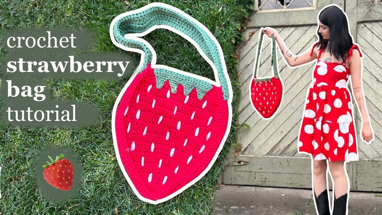 How to Crochet a Strawberry Bag 🍓