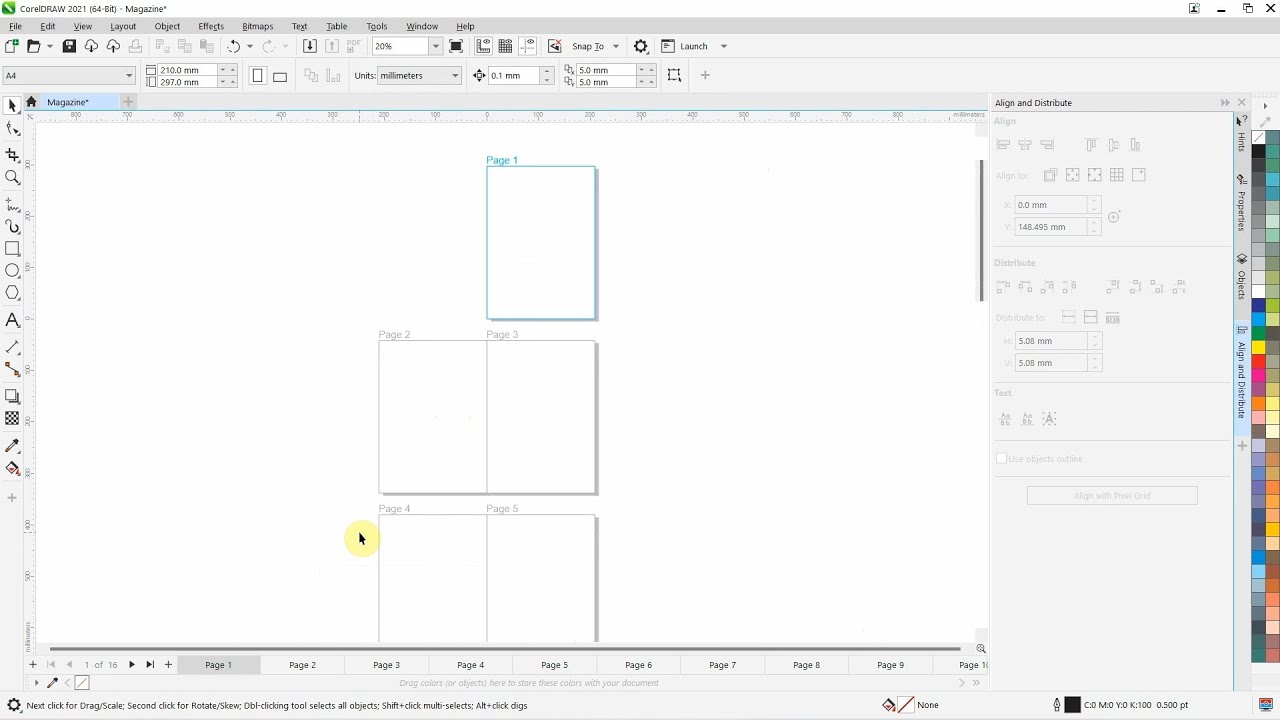 How to Set up Facing Pages in CorelDRAW (Magazine Layout)