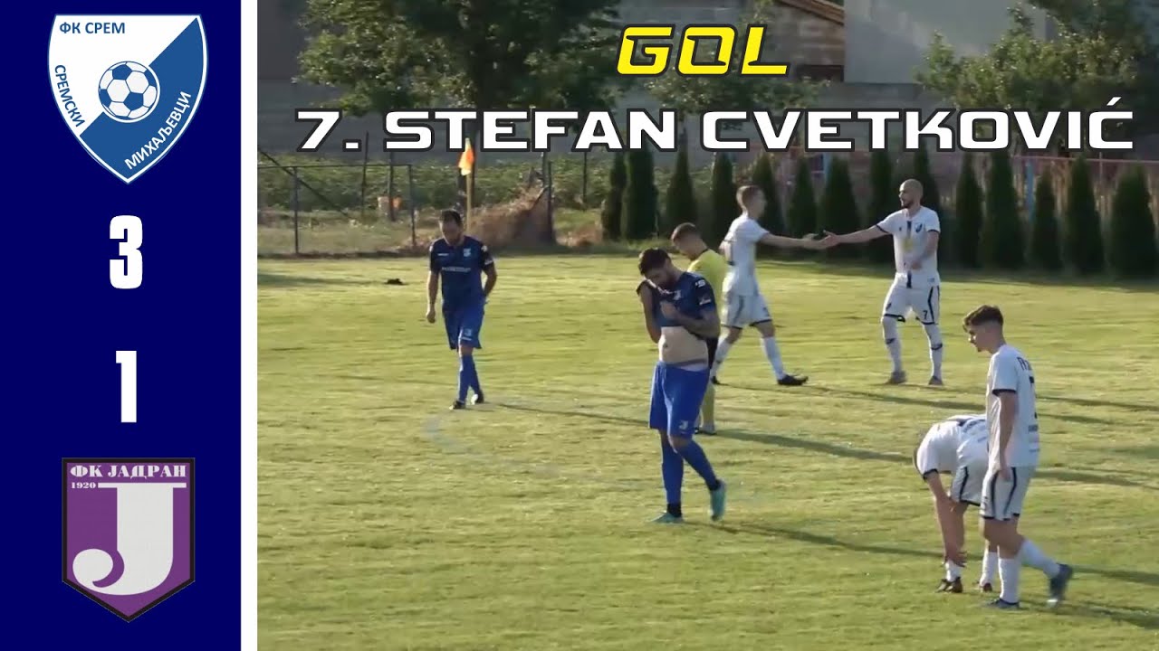 GOL: Stefan Cvetkovic | 54' SREM | Srem-Jadran 3:1