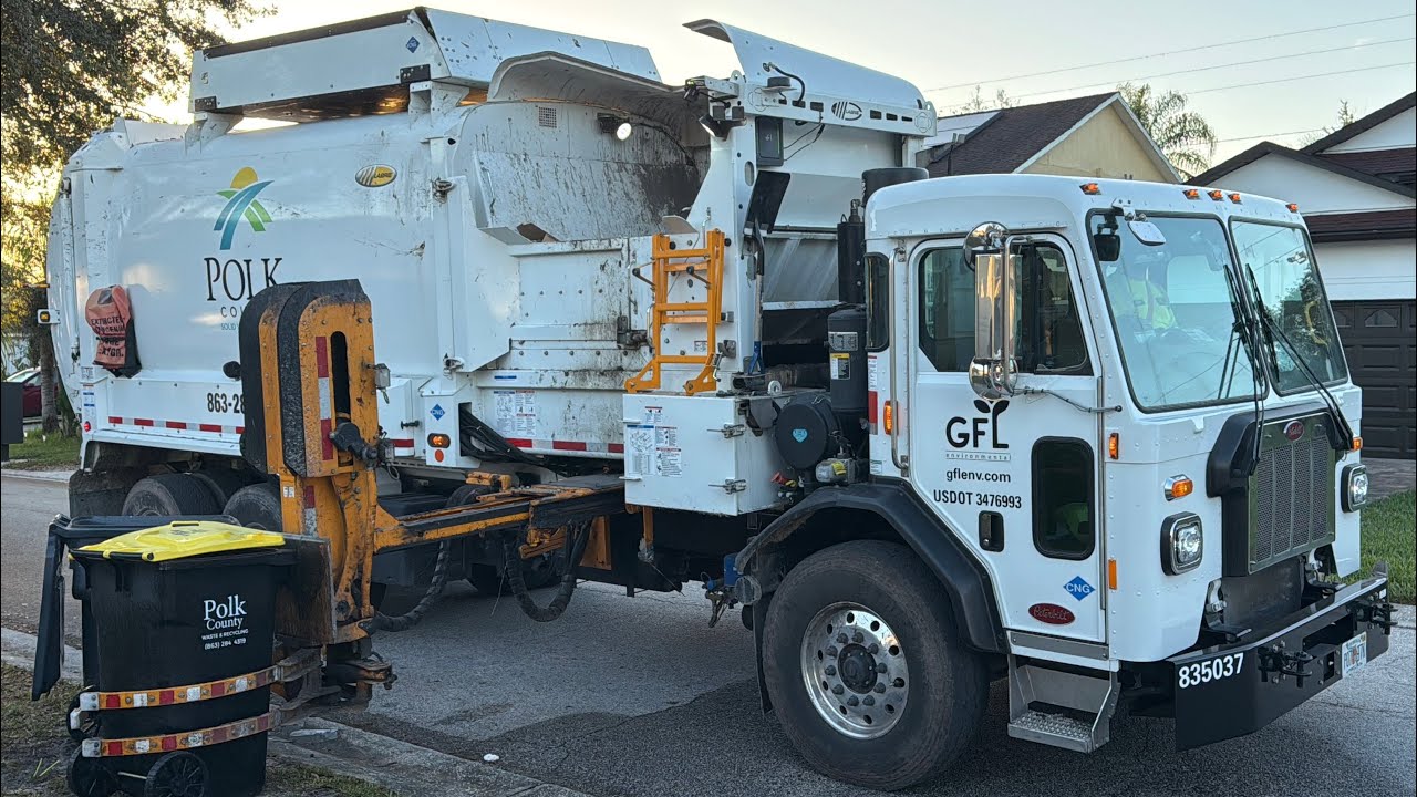 GFL Polk County Peterbilt Automizer Garbage Truck
