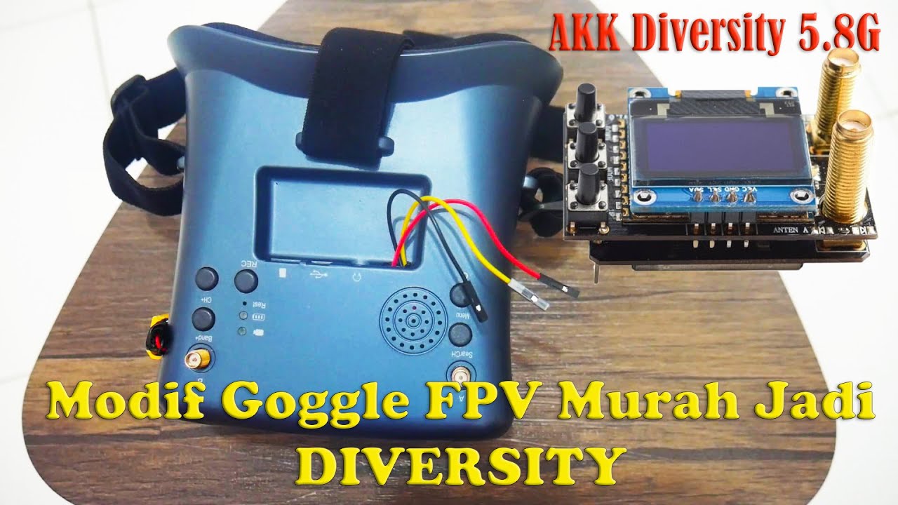 FPV GOGGLES MURAH JADI RASA FATSHARK | PASANG MODUL AKK DIVERSITY DI GOGGLES MURAH LS 008 D