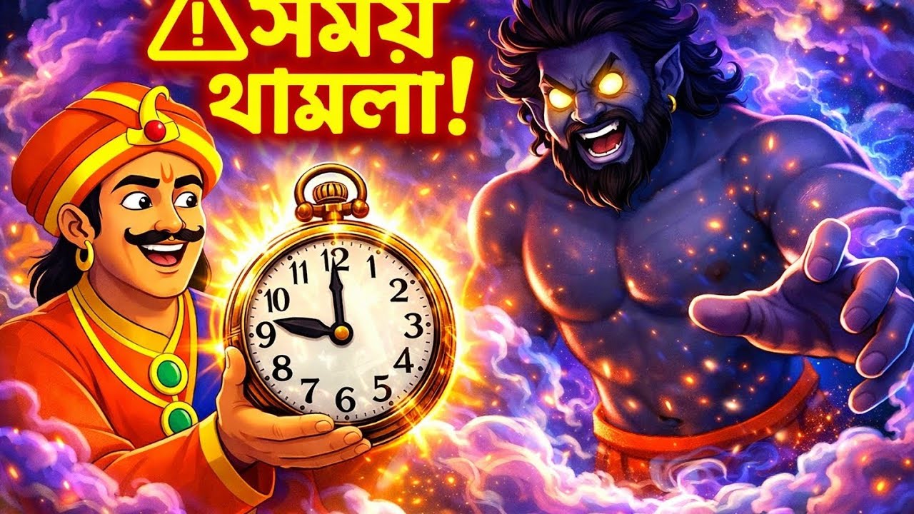 জাদুর ঘড়ি ও সময় থামানো রাজা | Magic Clock Story | Bangla Cartoon Story 2026 