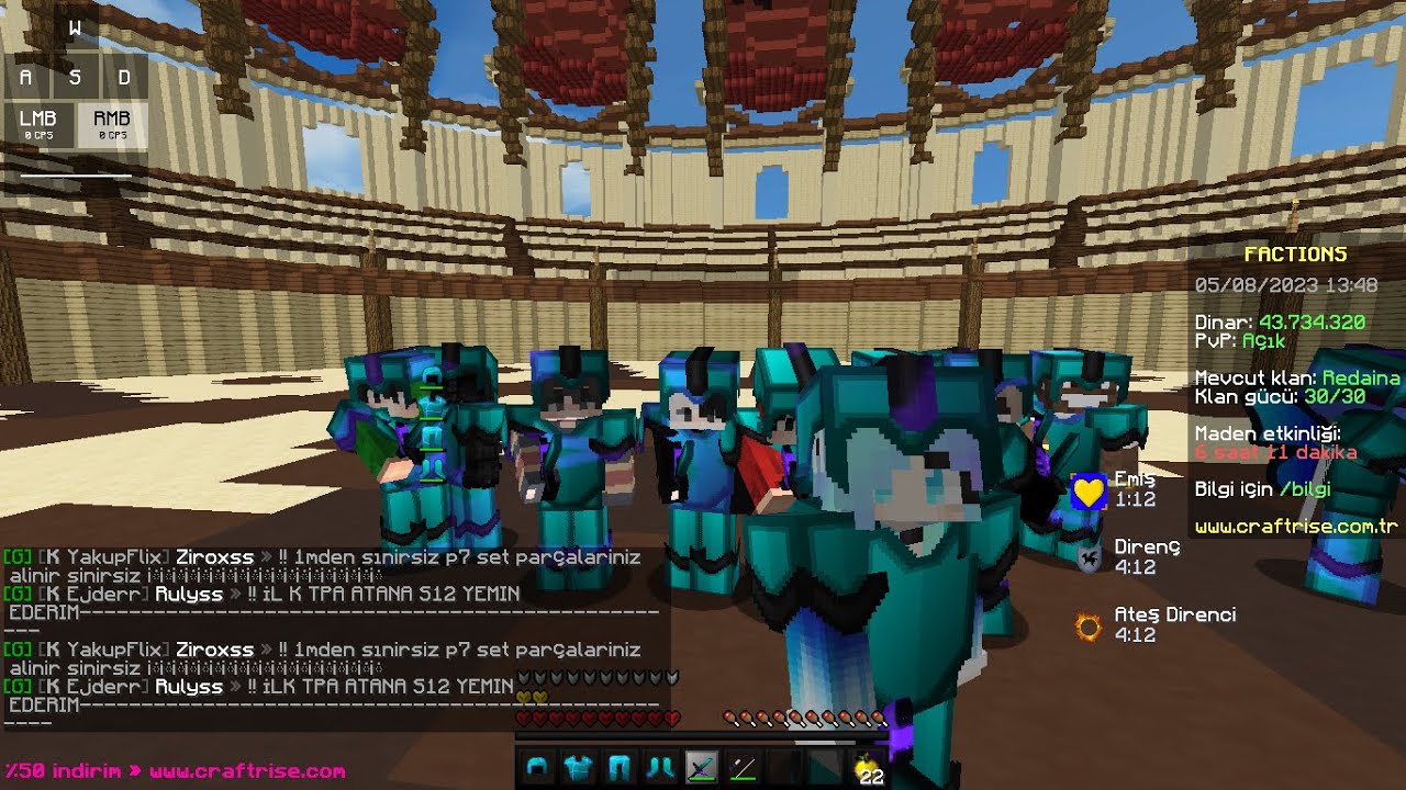 CRAFTRİSE FACTİONS Asgard&Heimdall&Redaina&Poison&Supra VS OVERSIDE&KXX VS PREMS