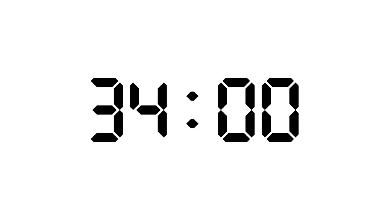 34 Minute | 2040 Seconds Timer | White Screen With Silent Focus | NX