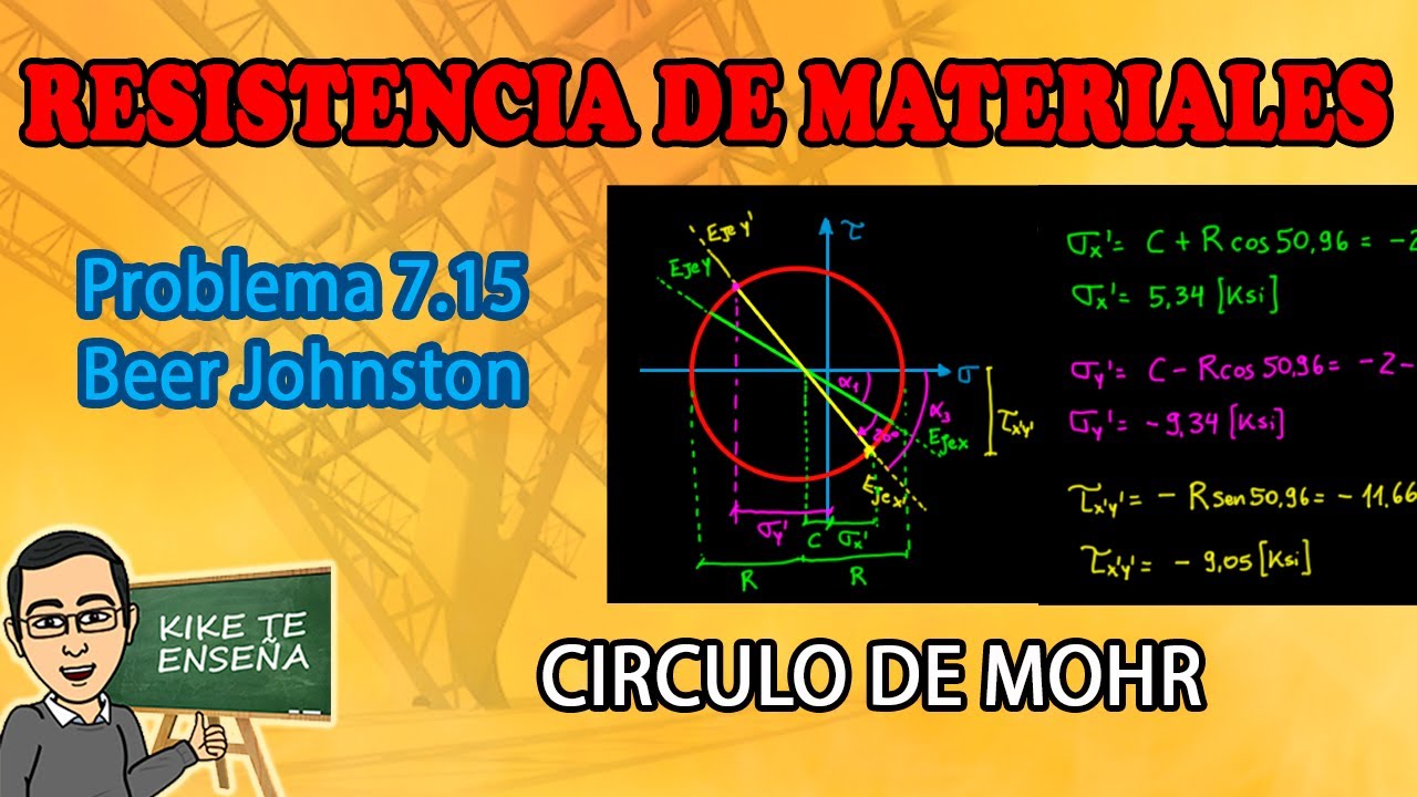 Circulo Mohr - Problema 7.15 BEER JOHNSTON + Aplicacion Android