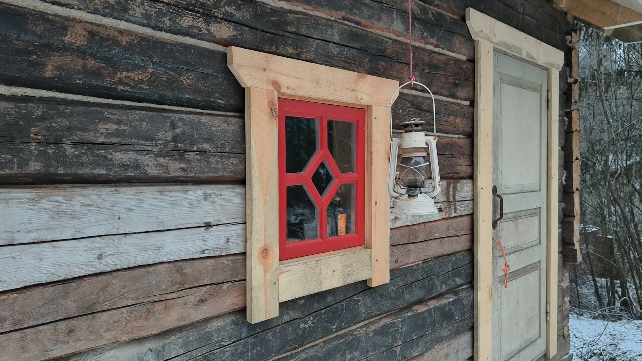 Perinteinen hirsisauna | OSA 9: Ikkunan restaurointi ja karmi teko