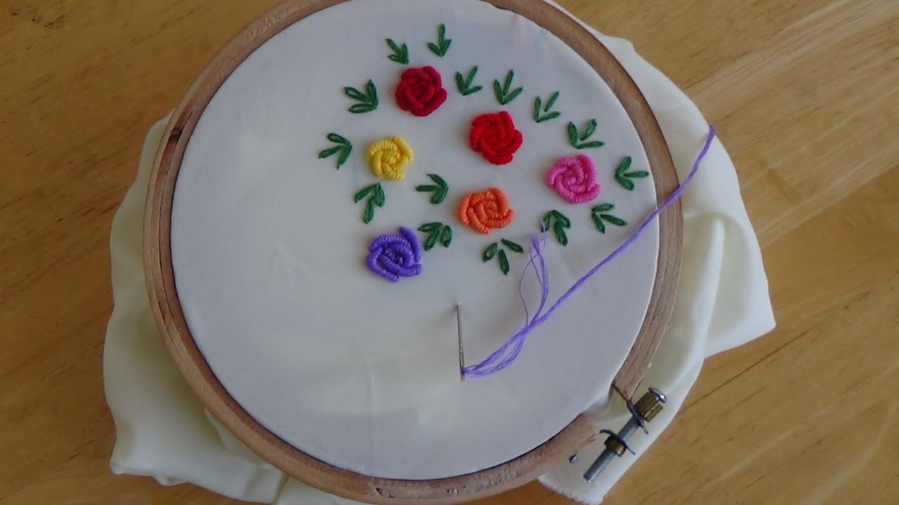 Hand Embroidery: Bullion Knot Stitch